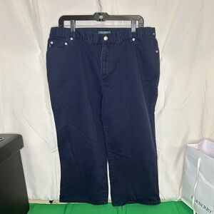 Navy Blue Cropped Pant